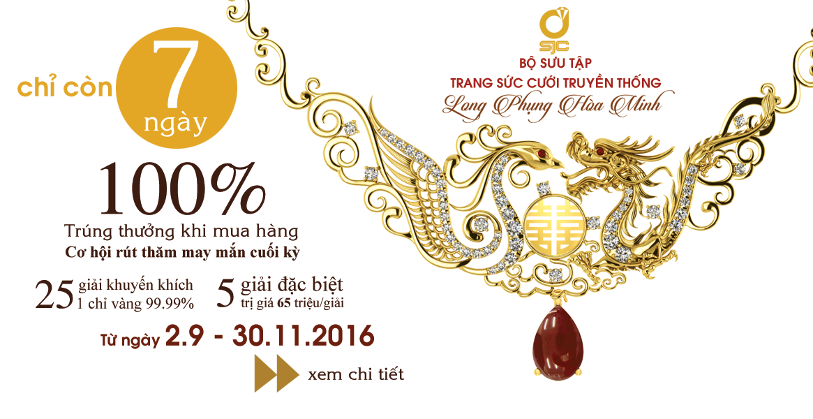 Khuyến Mãi bộ sưu tập trang sức cưới 'Long phụng hòa minh'