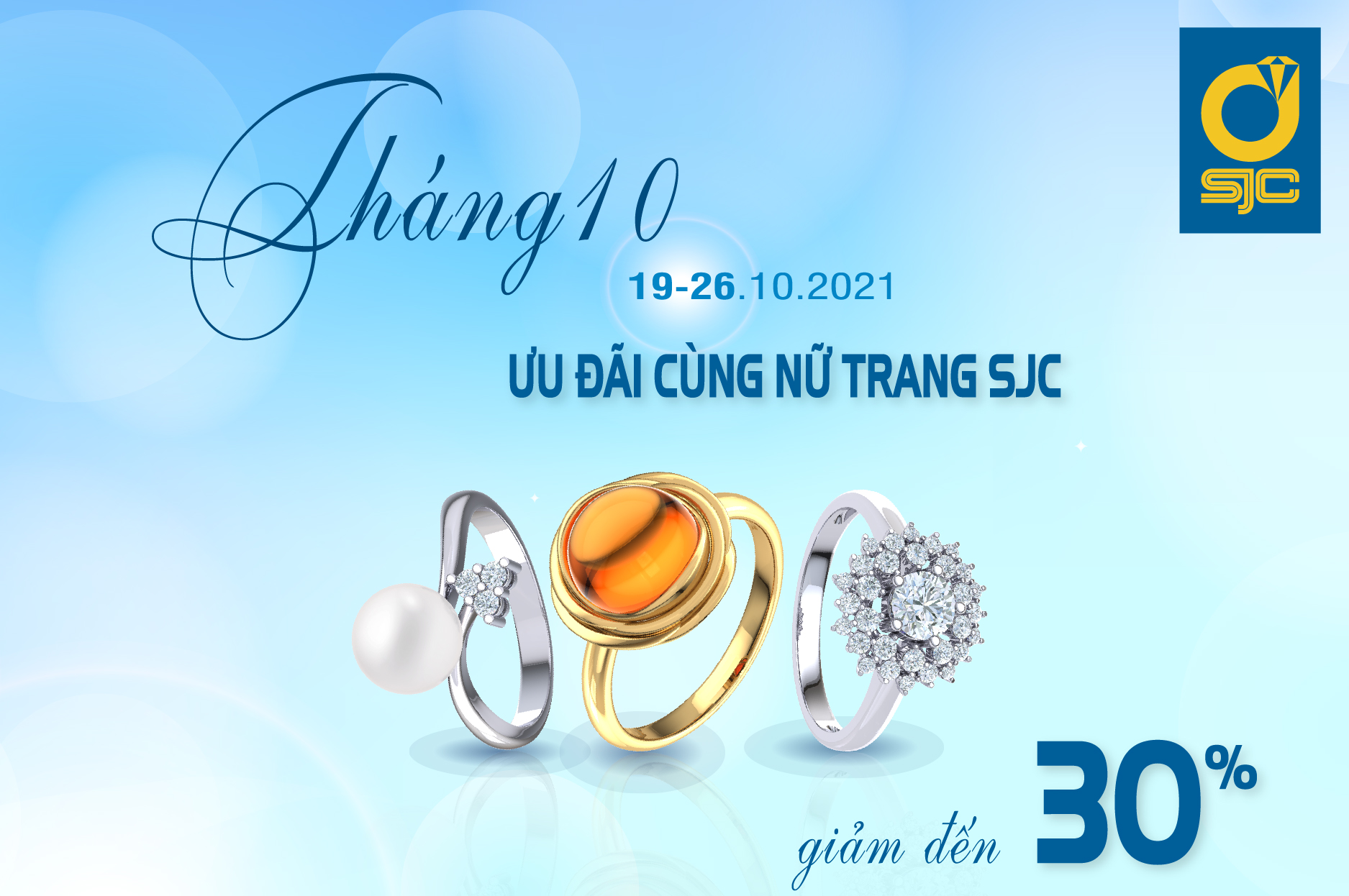 THÁNG 10 ƯU ĐÃI CÙNG NỮ TRANG SJC