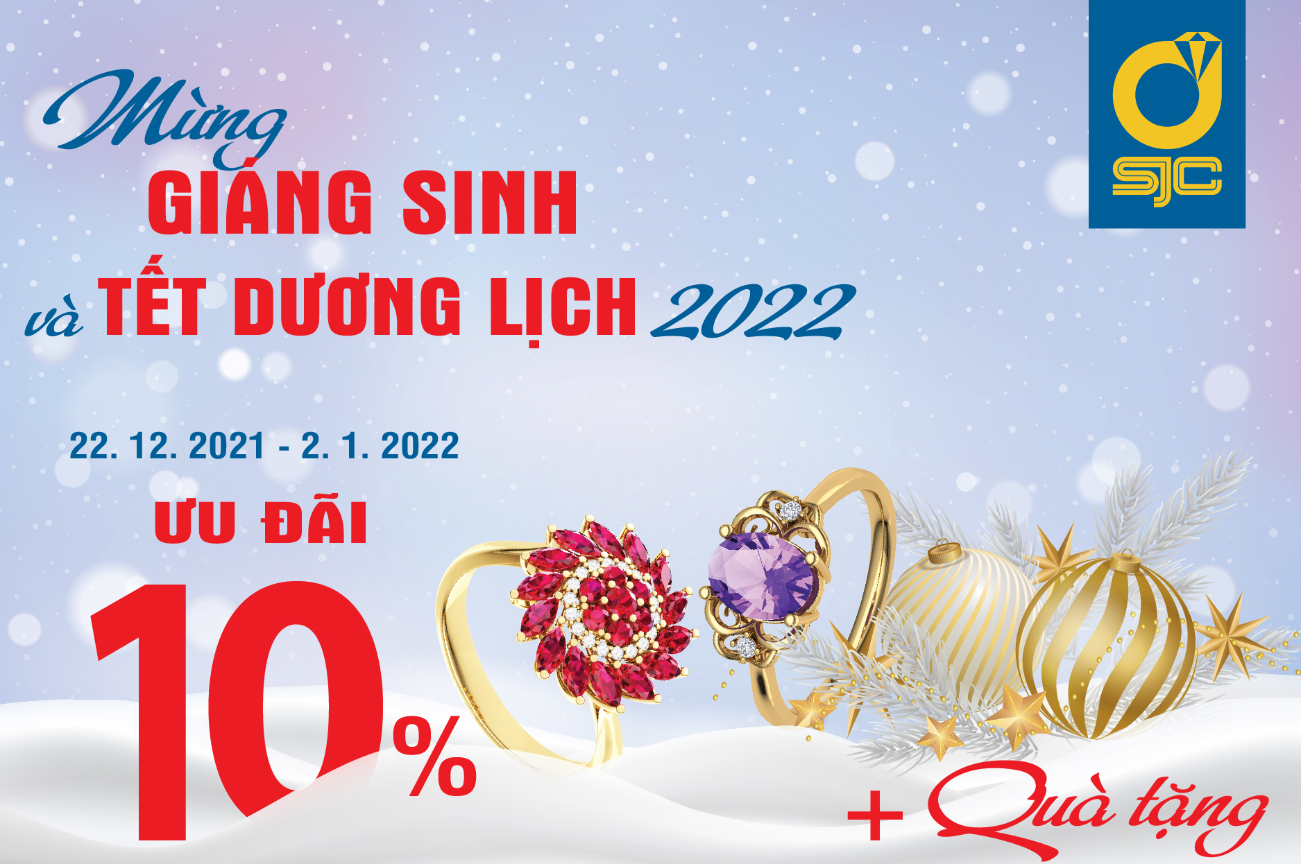 ƯU ĐÃI MÙA LỄ HỘI CUỐI NĂM CÙNG SJC