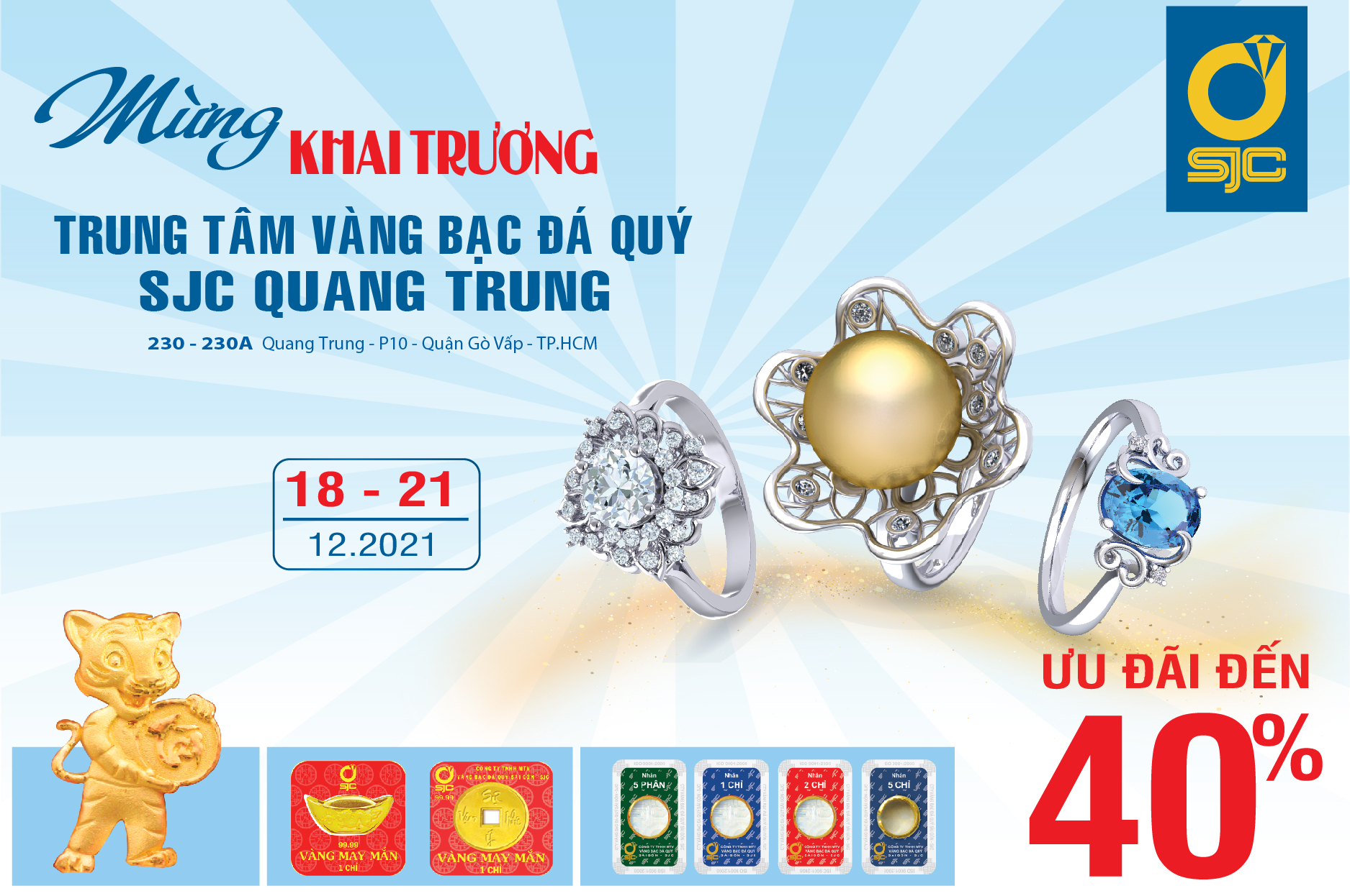 TƯNG BỪNG GIẢM GIÁ MỪNG KHAI TRƯƠNG TRUNG TÂM VBĐQ SJC QUANG TRUNG