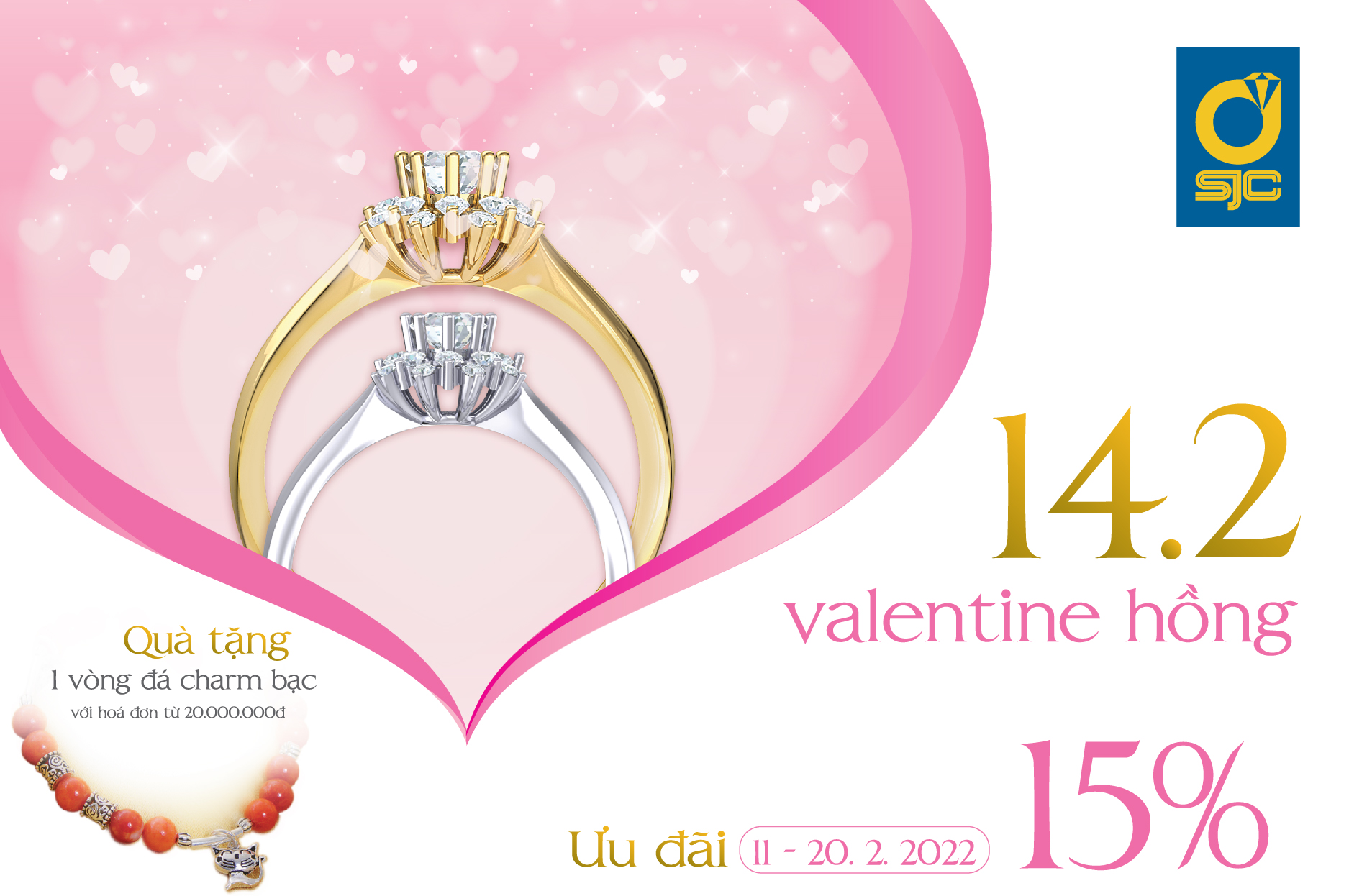 CÙNG NÀNG ĐÓN VALENTINE HỒNG VỚI MUÔN VÀN ƯU ĐÃI TỪ SJC