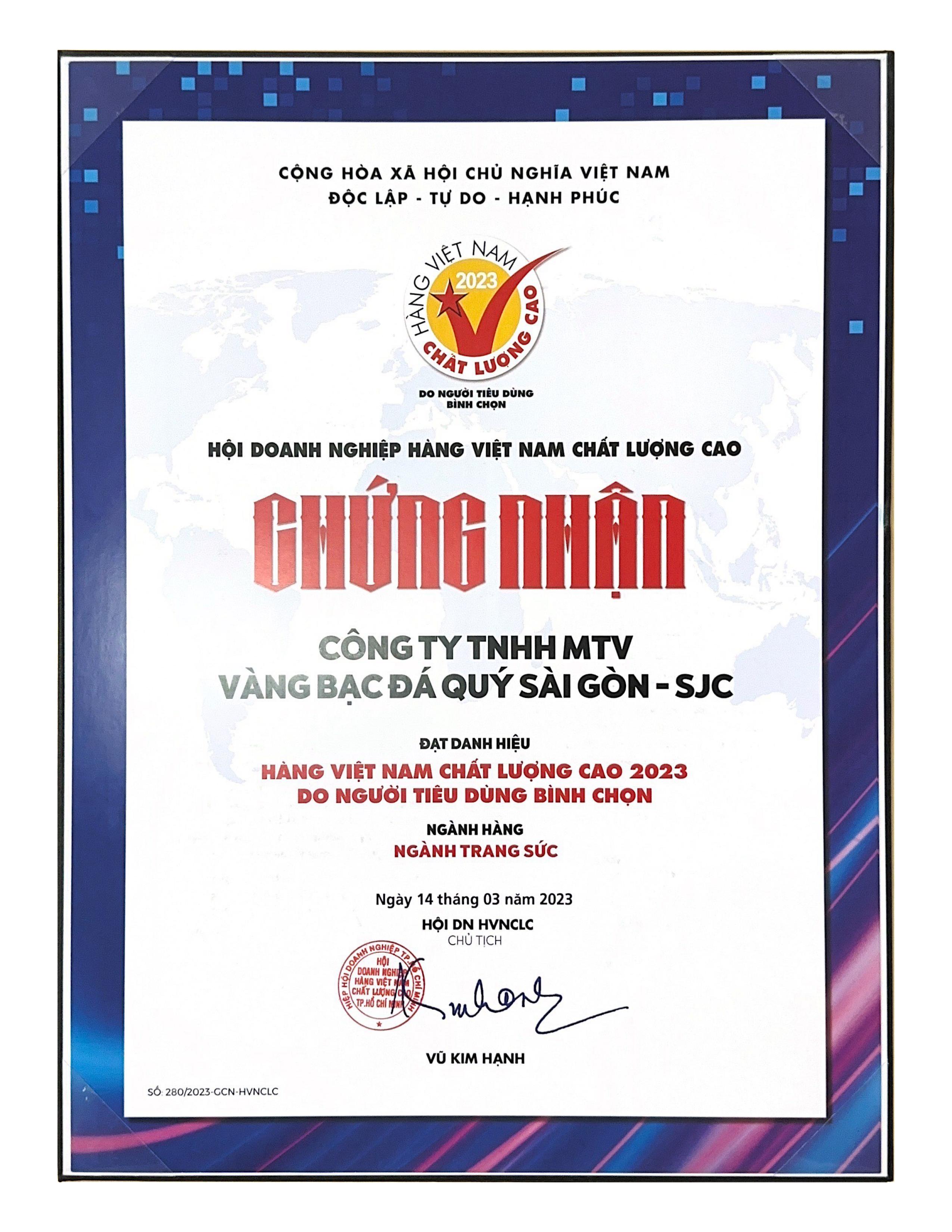 Hàng VN chất lượng cao 2023