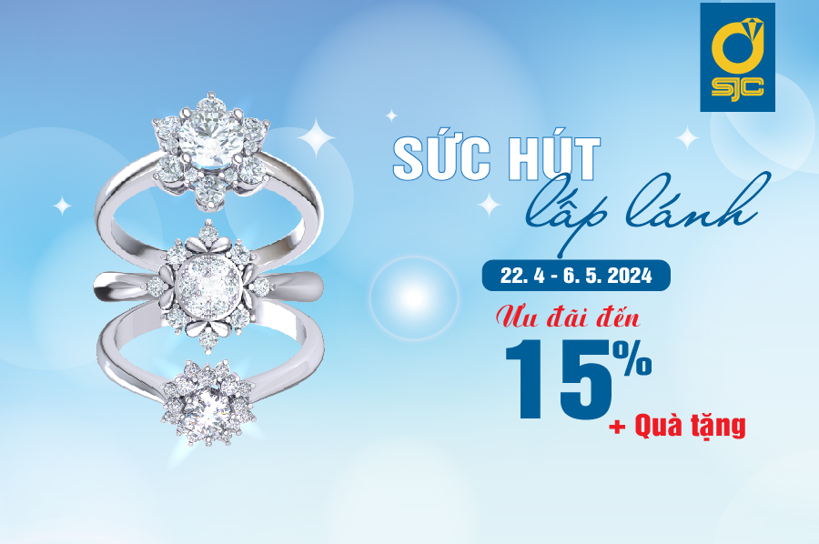 ƯU ĐÃI VỚI KIM CƯƠNG & NỮ TRANG 18K: SỨC HÚT LẤP LÁNH