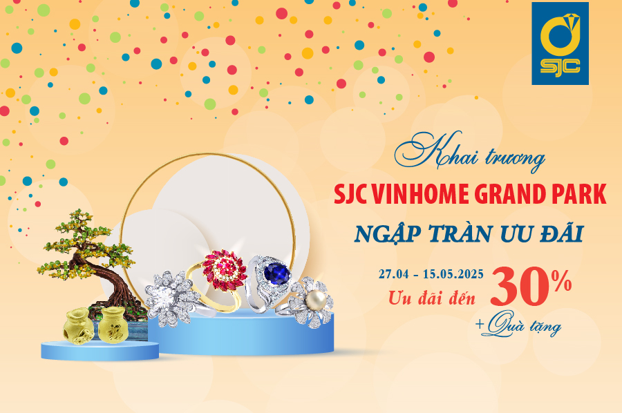 TƯNG BỪNG KHAI TRƯƠNG CỬA HÀNG SJC TTTM VINCOM MEGA MALL GRAND PARK QUẬN 9